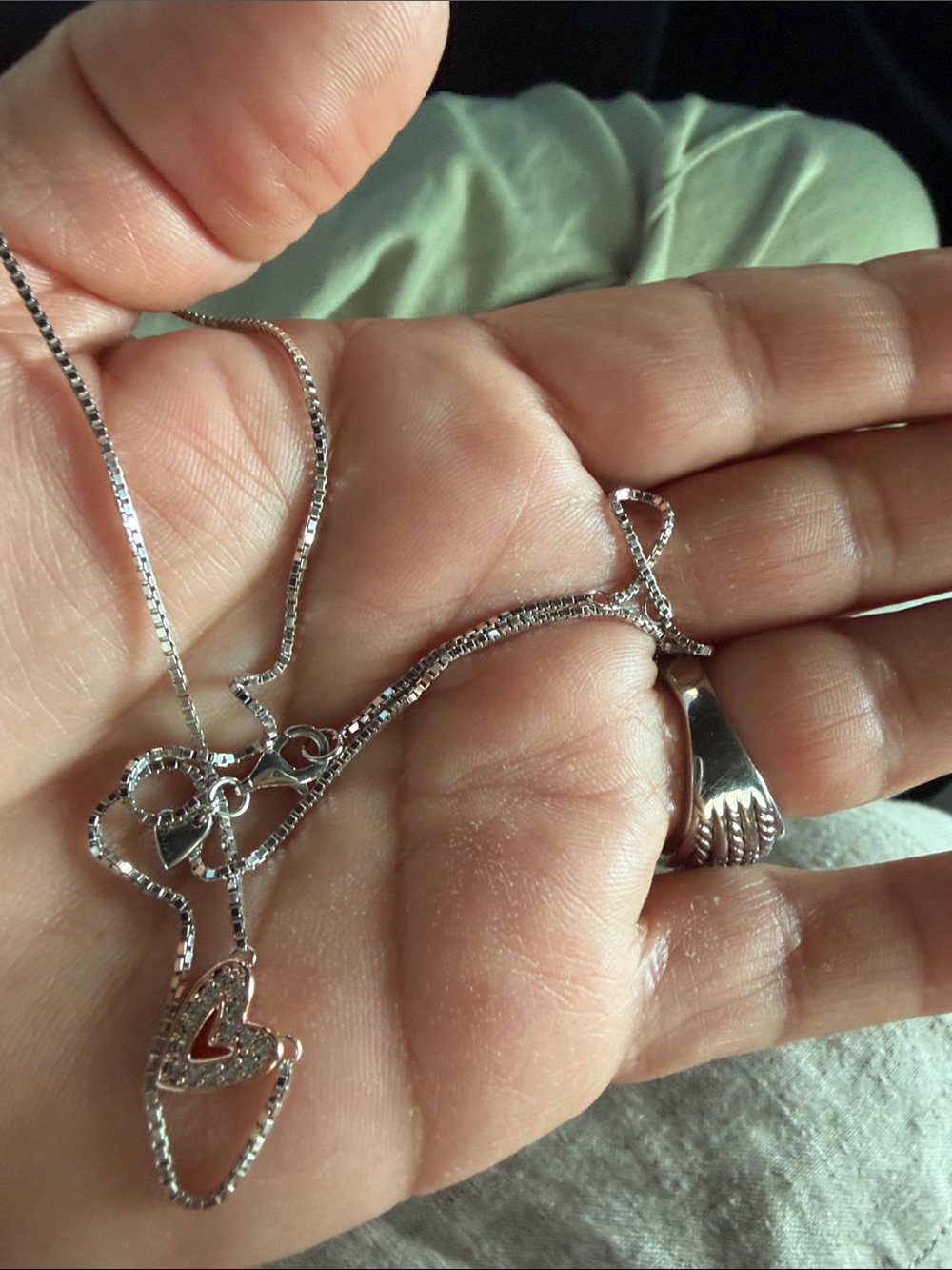 Pandora Silver Heart Pendant Necklace - Women's Jewelry